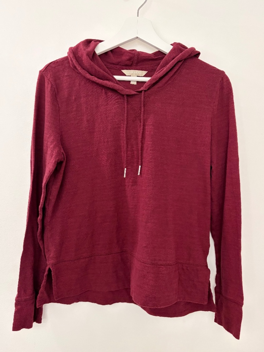 Banana Republic burgundy long sleeve shirt with hood